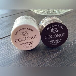 Bath & Body Works COCONUT Nourishing Lip Mask & Exfoliating Lip Scrub